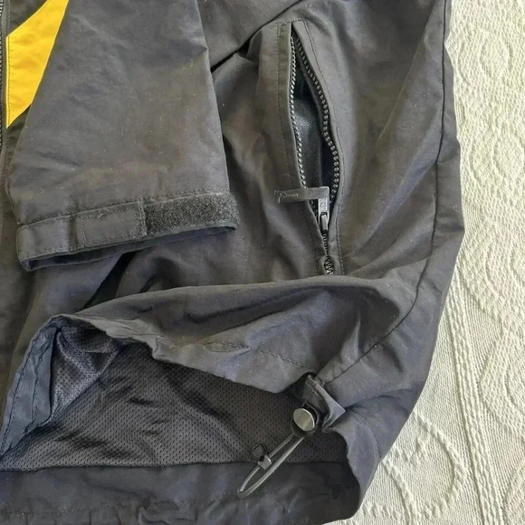 US Army Jacket Mens Large Black Yellow Windbreaker Track Coat Running Adult L - Picture 7 of 10